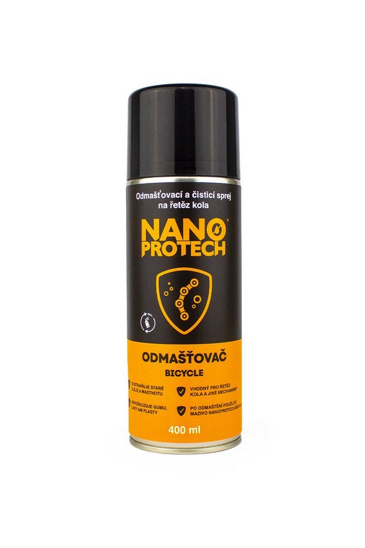 Odmašťovač a čistící sprej na kolo Nanoprotech Bicycle 400 ml